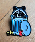 Racoonigan Trashcan Pin