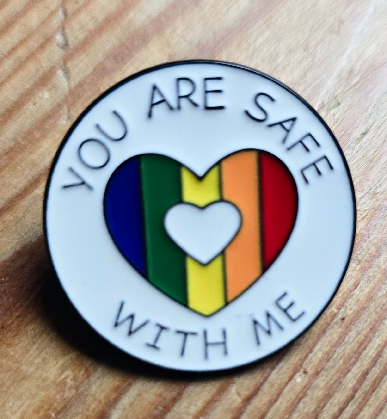 Safe with me Pin